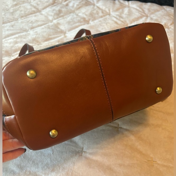 NWT Patricia Nash Enlightened Garden Kemble Tote Brown Leather Floral w Dust Bag - Picture 3 of 11